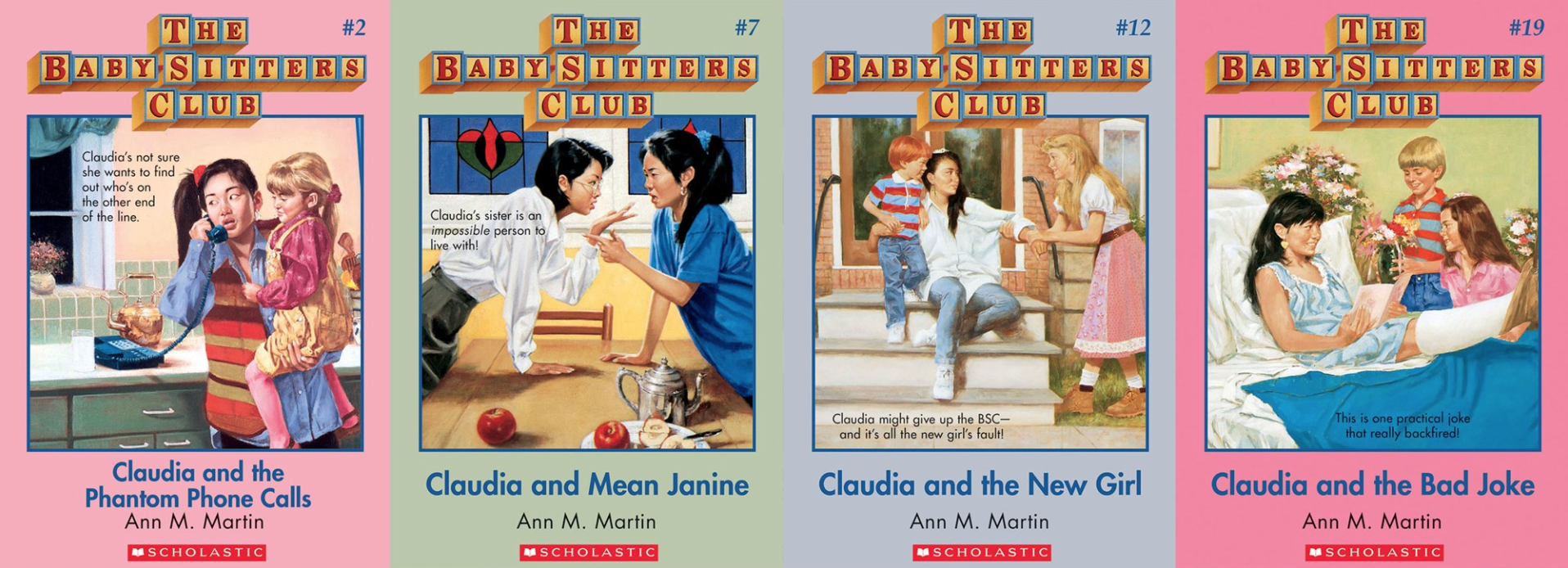 Four covers of the The Babysitters Club books